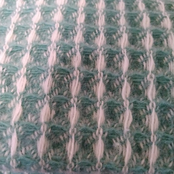 Pendleton Bedding Vintage Pendleton Wool Green White Blanket Satin